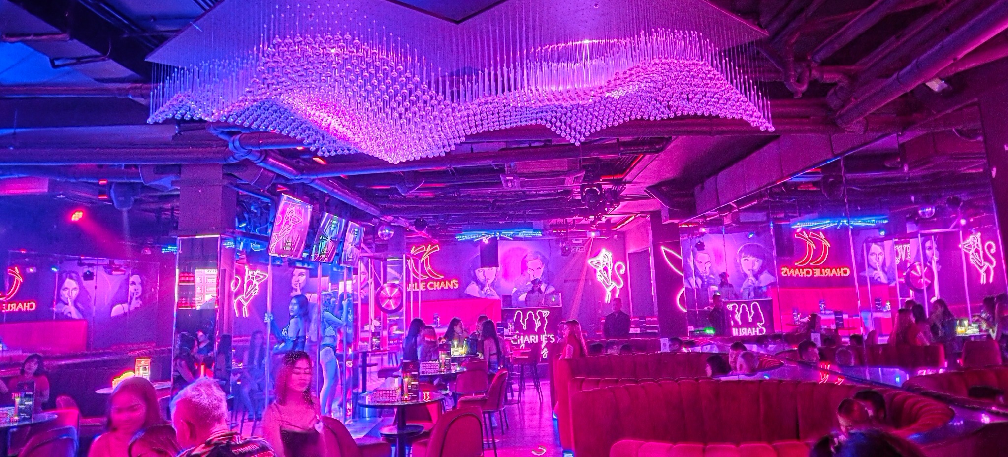 Charlie Chans Club interior and customer seating
