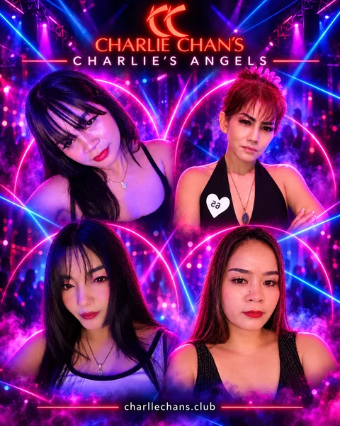 Charlie's Angels with ultraviolet nightclub lighting